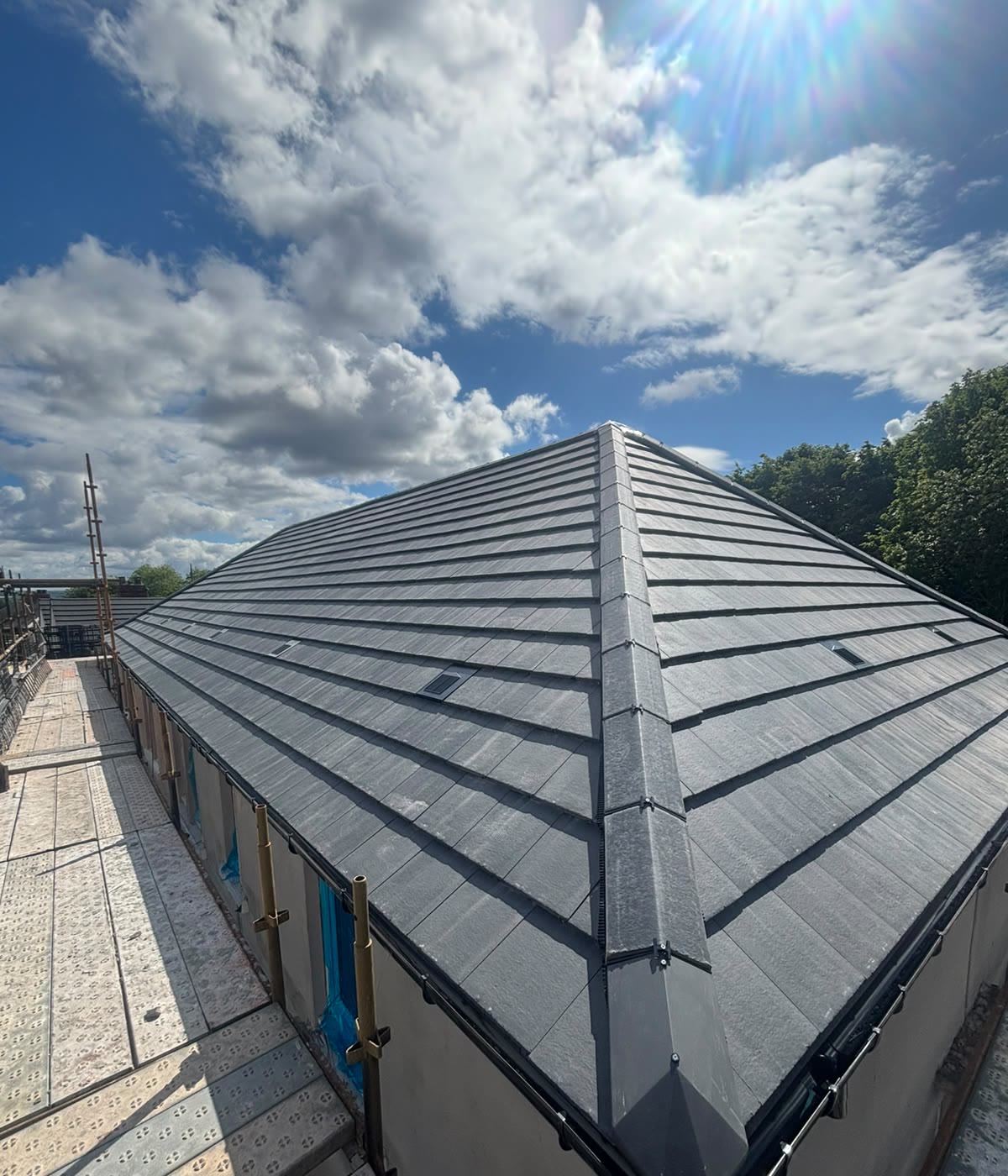 New hipped roof completed by LA Roofing